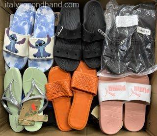 Used Branded Summer Slippers Wholesale Italy