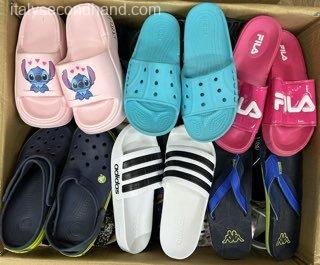 Used Branded Summer Slippers Wholesale Italy