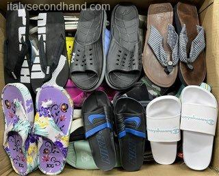 Used Branded Summer Slippers Wholesale Italy