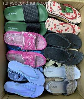 Used Branded Summer Slippers Wholesale Italy