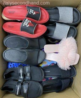 Used Branded Summer Slippers Wholesale Italy