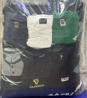 Used Branded Mens Long Sleeve T-Shirts Wholesale Italy