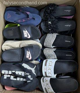 Used Branded Summer Slippers Wholesale Italy