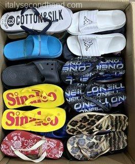 Used Branded Summer Slippers Wholesale Italy