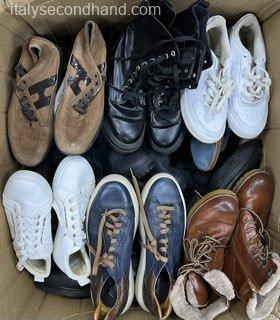 Used Branded Adult Autumn-Winter Shoes Wholesale Italy