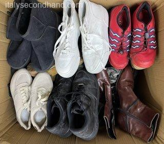 Used Branded Adult Autumn Winter Shoes Wholesale Italy